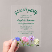 Graduation Garden Party Acryl Uitnodigingen (Insitu (Draagbaar))