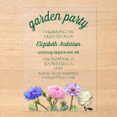 Graduation Garden Party Acryl Uitnodigingen (Voorkant)