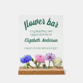 Graduation Garden Party Flower Bar Acryl Bord (Voorkant)