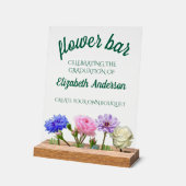 Graduation Garden Party Flower Bar Acryl Bord (Hoek)