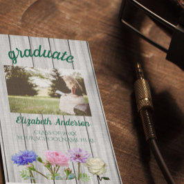 Graduation Garden Party Name Card Visitekaartje