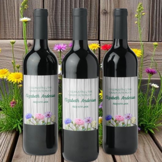 Graduation Garden Party Wijn Etiket