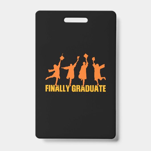 Graduation Gift | Finally Graduate Badge (Voorzijde)