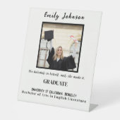 Graduation gift for Her, Graduation Photo Frame Reclamebord Met Voetstuk (Voorkant)
