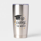 Graduation Go Change The World Funny Party Geïsoleerde Drinkbeker (Voorkant)