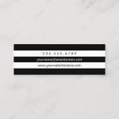 Graduation Gold Calligraphy Black White Stripes Contactkaartje (Achterkant)