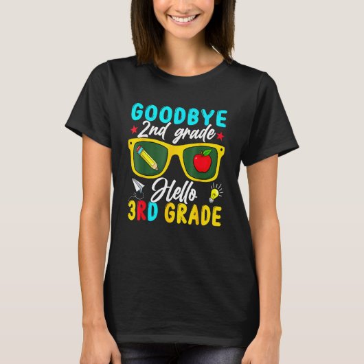 Graduation Goodbye 2nd Grade Hello 3rd Grade Back  T-shirt (Voorkant)