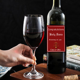 Graduation Gouden Weegschalen van de Rechtvaardigh Wijn Etiket