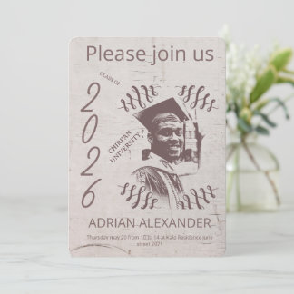 Graduation grayed backdrop custom photo kaart