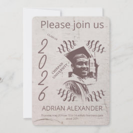 Graduation grayed backdrop custom photo kaart