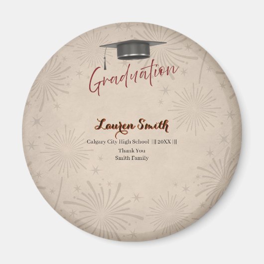Graduation Guest Book Modern Keepsake  Magneet (Voorkant)