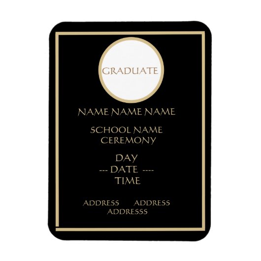 GRADUATION INSERT INVITE MAGNET MAGNEET (Verticaal)