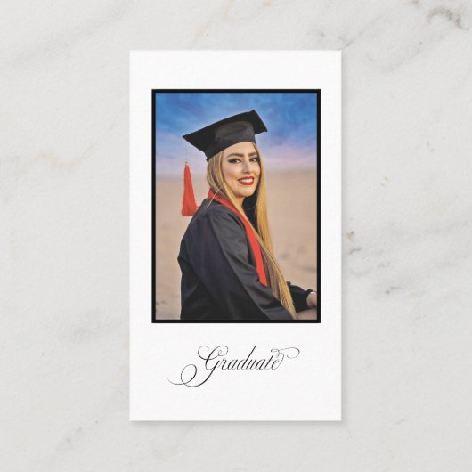 Graduation Invitation Enclosure Card Visitekaartje (Achterkant)