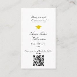 Graduation Invitation Enclosure Card Visitekaartje