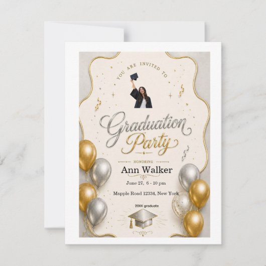 graduation invitation, invitación para graduación (Voorkant)