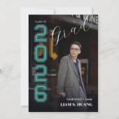 Graduation invitation with photo portrait kaart (Voorkant)