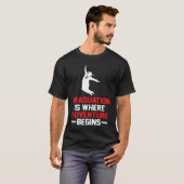 Graduation is Where Adventure Begins Student Gradu T-shirt (Voorkant volledig)