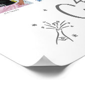Graduation K–12 Photo Collage Gray Doodles White Poster (Hoek)
