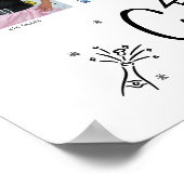 Graduation K–12 Photo Collage White Black Doodles Poster (Hoek)