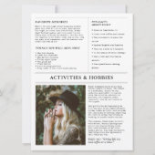 Graduation Keepsake Newspaper Photo Announcement Kaart (Achterkant)