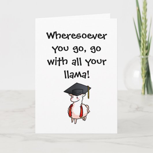 Graduation Llama Kaart (Voorkant)