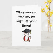 Graduation Llama Kaart (Gele Bloem)