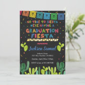 Graduation Mexican Fiesta Invitation Grad Party Kaart (Staand voorkant)