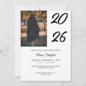 Graduation Modern Elegant Custom Photo celebration Kaart (Voorkant)