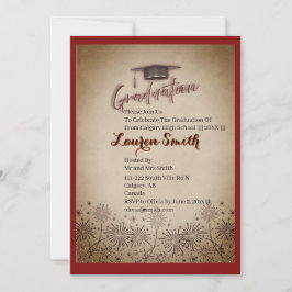 Graduation Modern Graduation Party Invitation Kaart