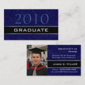 Graduation Name Cards van het college - 2010 Contactkaartje (Voorkant / Achterkant)
