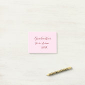 Graduation name class of 20XX mauve calligraphy co Post-it® Notes (Op bureau)