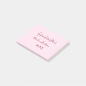 Graduation name class of 20XX mauve calligraphy co Post-it® Notes (Schuin)