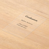 Graduation name class of 20XX university name simp Acryl Uitnodigingen (Laagn)