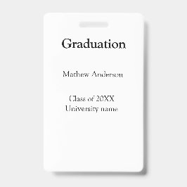 Graduation name class of 20XX university name simp Badge
