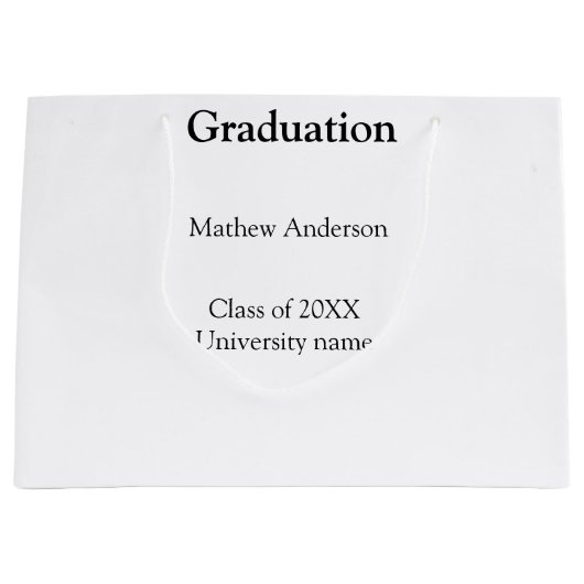 Graduation name class of 20XX university name simp Groot Cadeauzakje (Voorkant)