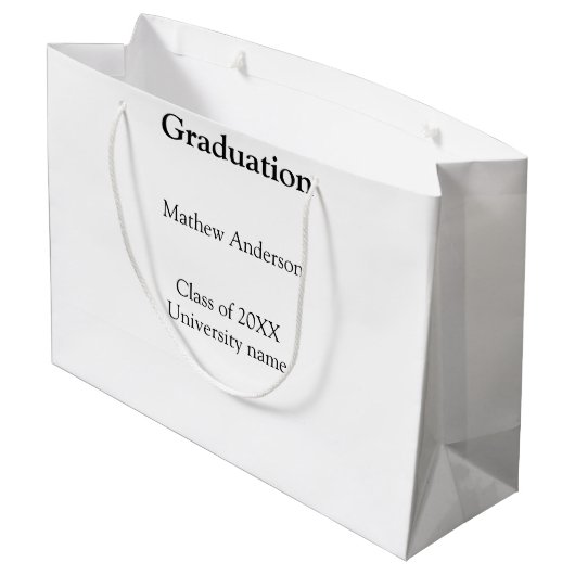 Graduation name class of 20XX university name simp Groot Cadeauzakje (Achterkant Gekanteld)