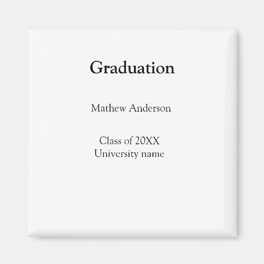 Graduation name class of 20XX university name simp Magneet (Voorkant)