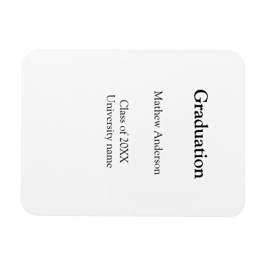 Graduation name class of 20XX university name simp Magneet (Horizontaal)