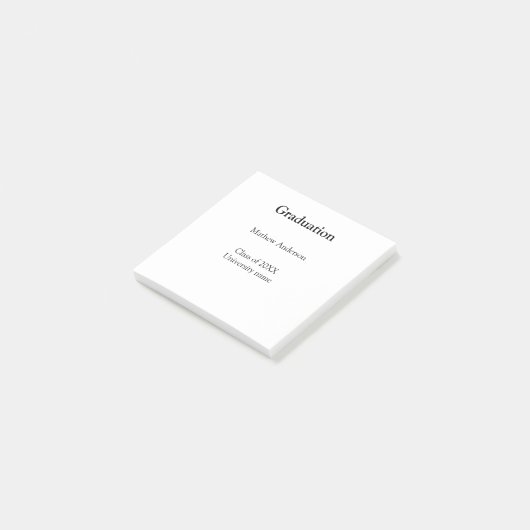 Graduation name class of 20XX university name simp Post-it® Notes (Schuin)