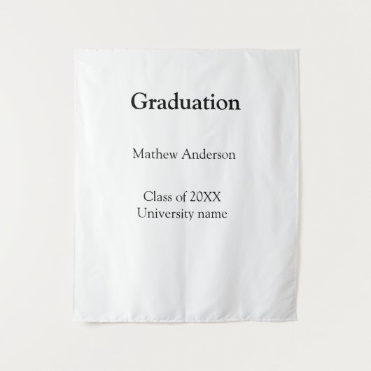 Graduation name class of 20XX university name simp Wandkleed (Voorkant)