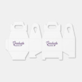 Graduation name purple simple minimal stylish call bedankdoosjes (Uitgevouwen)