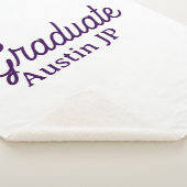 Graduation name purple simple minimal stylish call sherpa deken (3/4)