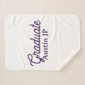 Graduation name purple simple minimal stylish call sherpa deken (Voorkant (horizontaal))