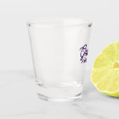 Graduation name purple simple minimal stylish call shot glas (Links)