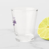 Graduation name purple simple minimal stylish call shot glas (Rechts)