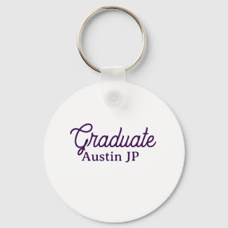 Graduation name purple simple minimal stylish call sleutelhanger