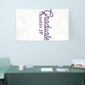 Graduation name purple simple minimal stylish call spandoek (Beurs)