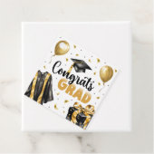 Graduation Neutral Black Gold High School College Bedankjes Labels (In situ)