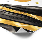 Graduation Neutral Black Gold High School College Poster (Hoek)