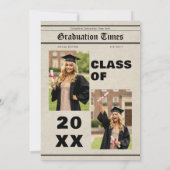 Graduation Newspaper She Did It Photo Kaart (Achterkant)